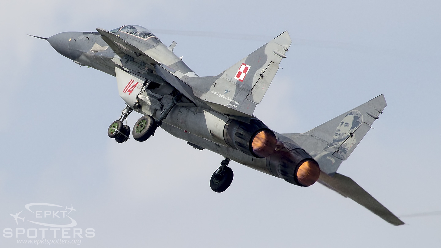 114 - Mikoyan Gurevich MiG-29 A Fulcrum (Poland - Air Force) / 23 Baza Lotnictwa Taktycznego - Minsk Mazowiecki Poland [EPMM/]