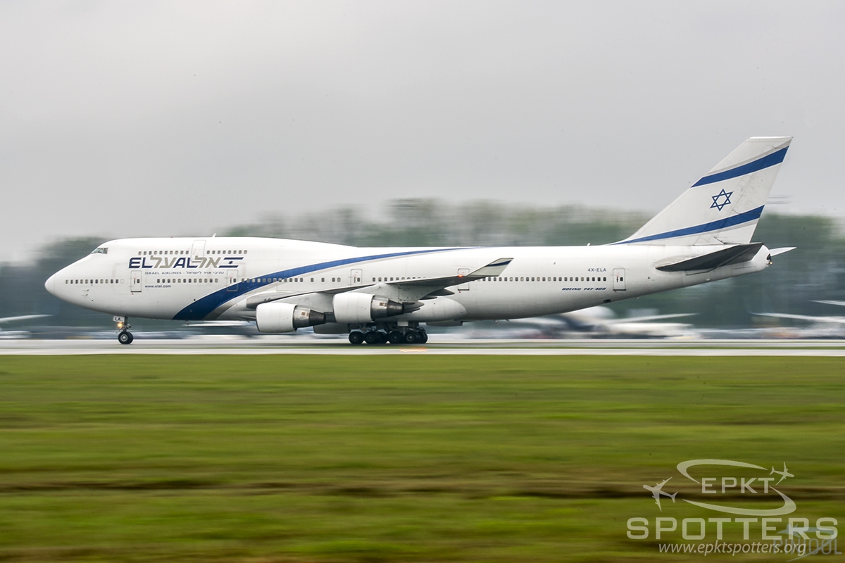 4X-ELA - Boeing 747 -458 (El Al Israel Airlines) / Pyrzowice - Katowice Poland [EPKT/KTW]