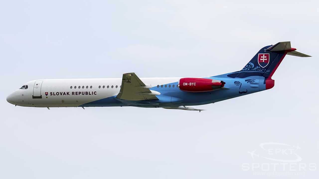 OM-BYC - Fokker 100  (Slovakia - Government Flying Service) / Sliac - Sliac Slovakia [LZSL/SLD]