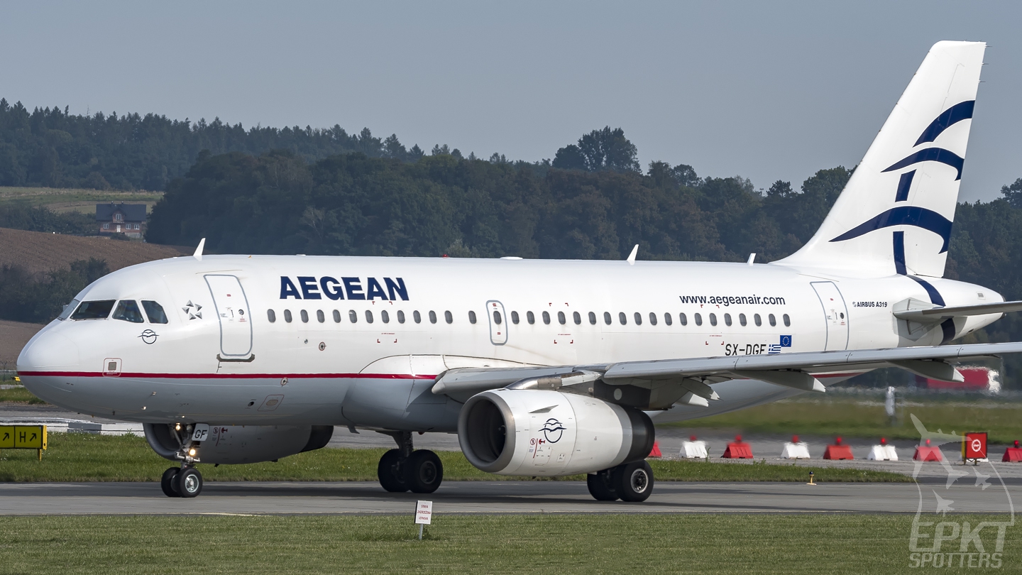 SX-DGF - Airbus A319 -132 (Aegean Airlines) / Balice - Krakow Poland [EPKK/KRK]