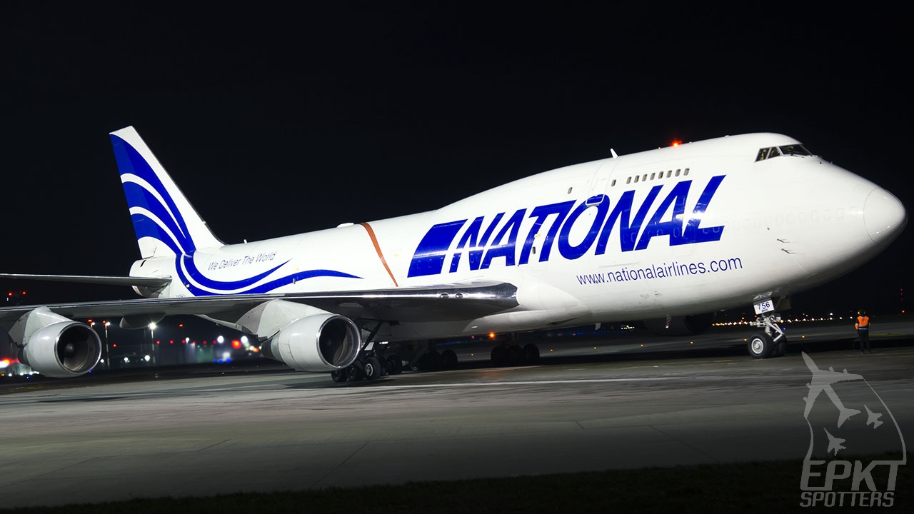 N756CA - Boeing 747 -412(BCF) (National Airlines) / Pyrzowice - Katowice Poland [EPKT/KTW]