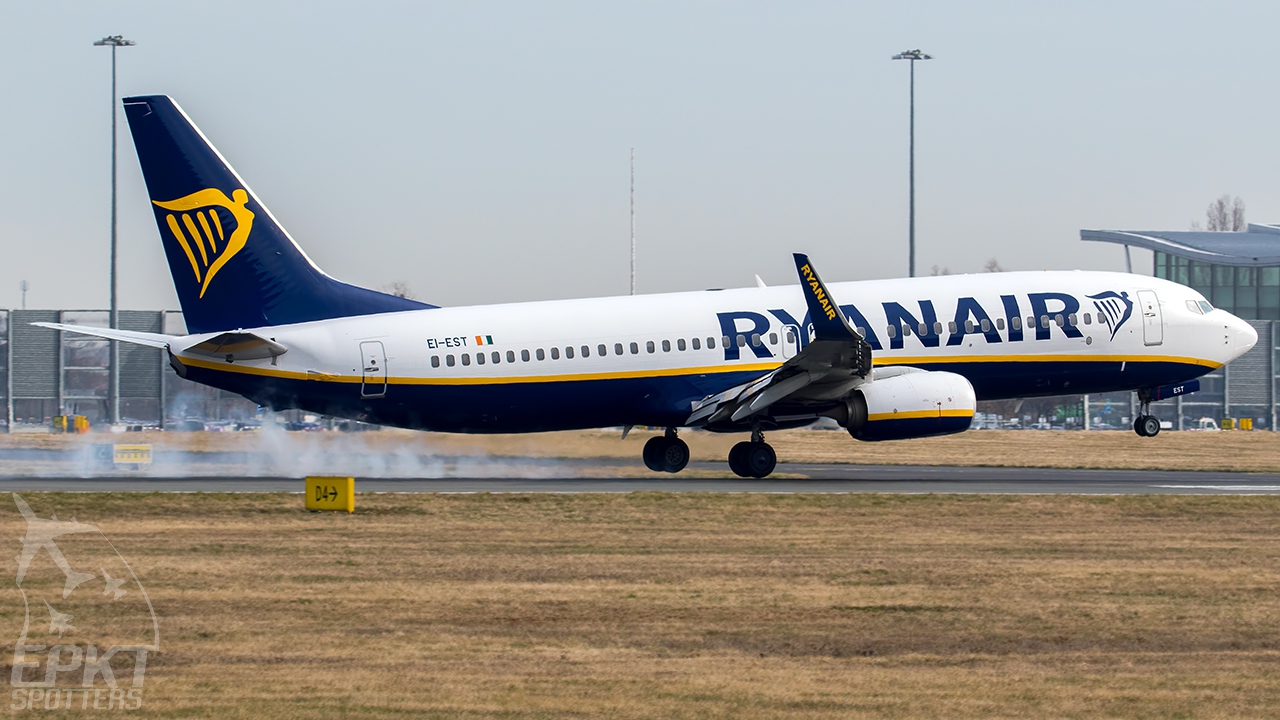 EI-EST - Boeing 737 -8AS (Ryanair) / Copernicus Wrocław Airport - Wrocław Poland [EPWR/WRO]