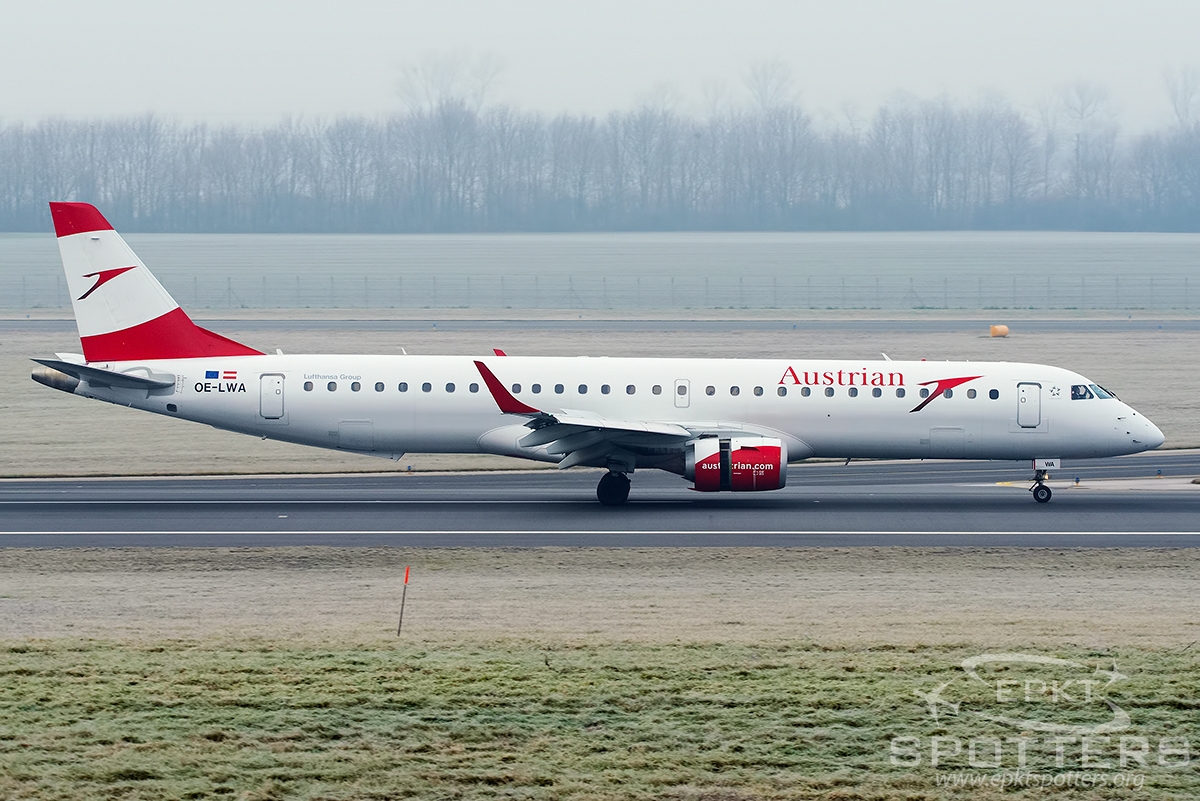 OE-LWA - Embraer 190 -200LR (Austrian Airlines) / Schwechat - Vienna Austria [LOWW/VIE]