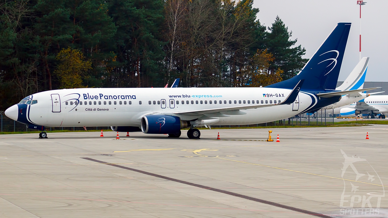 9H-GAX - Boeing 737 -8Z0 (Blue Panorama) / Pyrzowice - Katowice Poland [EPKT/KTW]