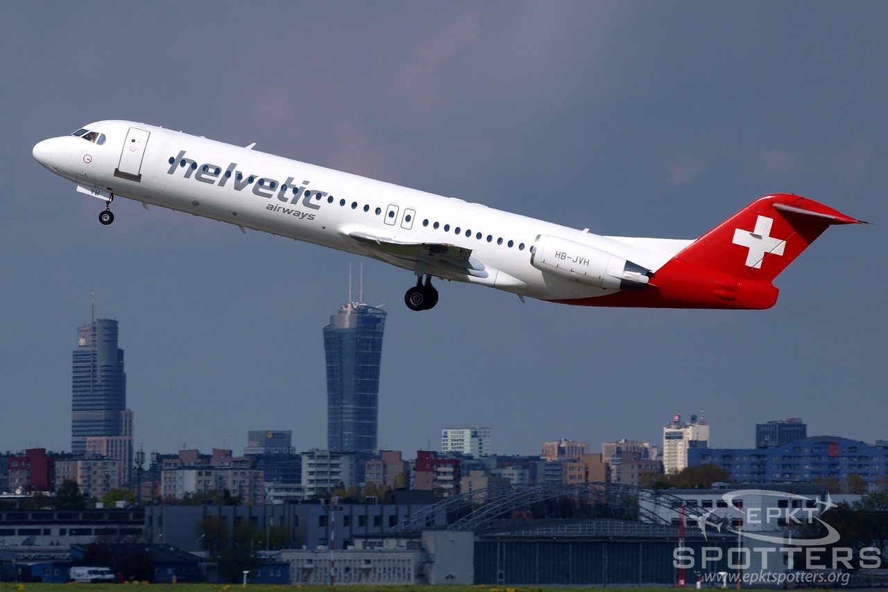 HB-JVH - Fokker 100  (Helvetic Airways) / Chopin / Okecie - Warsaw Poland [EPWA/WAW]