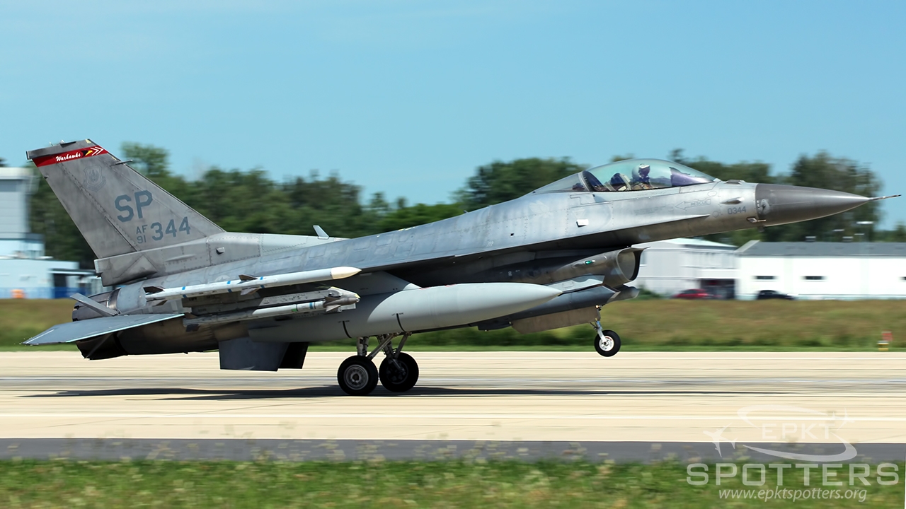 91-0344 - General Dynamics F-16 C Fighting Falcon (United States - US Air Force (USAF)) / 32 Baza Lotnictwa Taktycznego - Lask Poland [EPLK/]