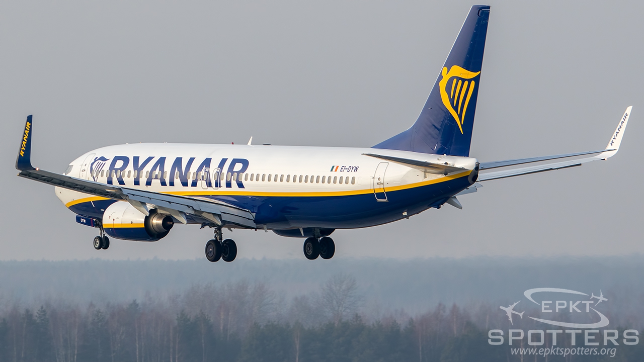 EI-DYW - Boeing 737 -8AS (Ryanair) / Pyrzowice - Katowice Poland [EPKT/KTW]