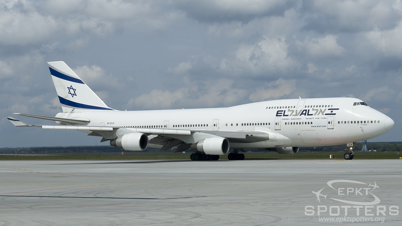 4X-ELH - Boeing 747 -412 (El Al Israel Airlines) / Pyrzowice - Katowice Poland [EPKT/KTW]