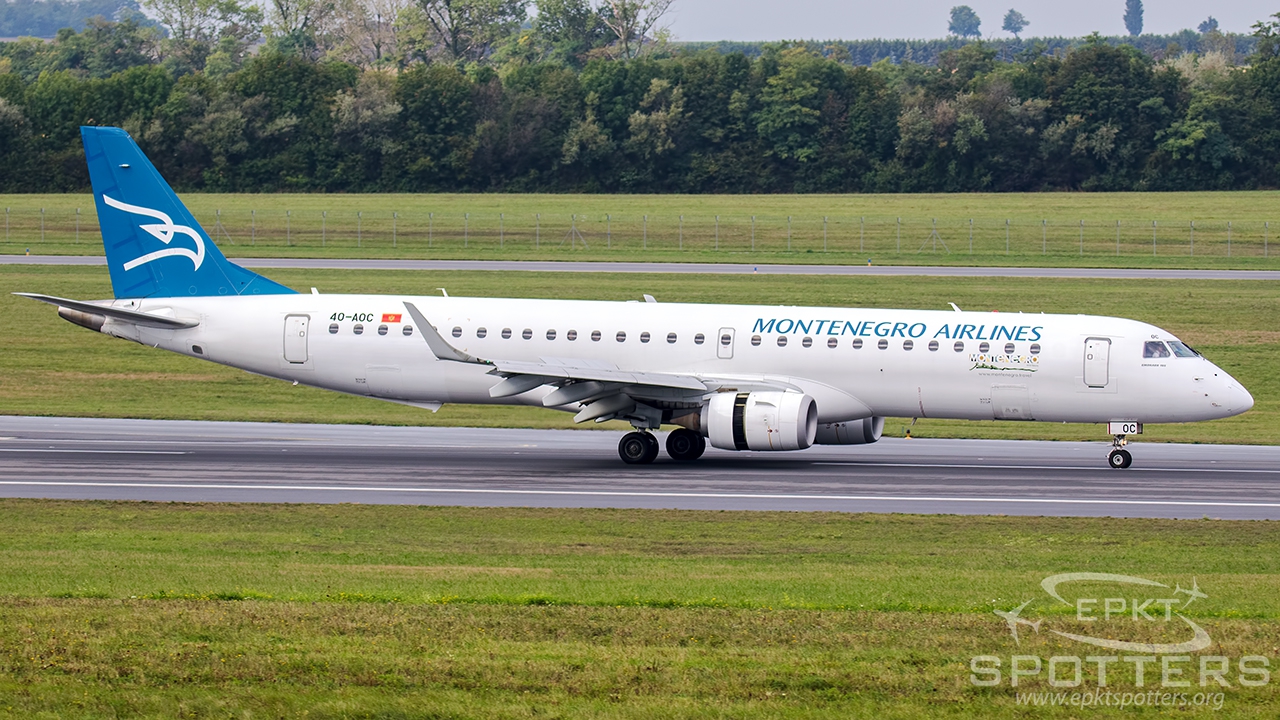 4O-AOC - Embraer 190 -200LR (Montenegro Airlines) / Schwechat - Vienna Austria [LOWW/VIE]