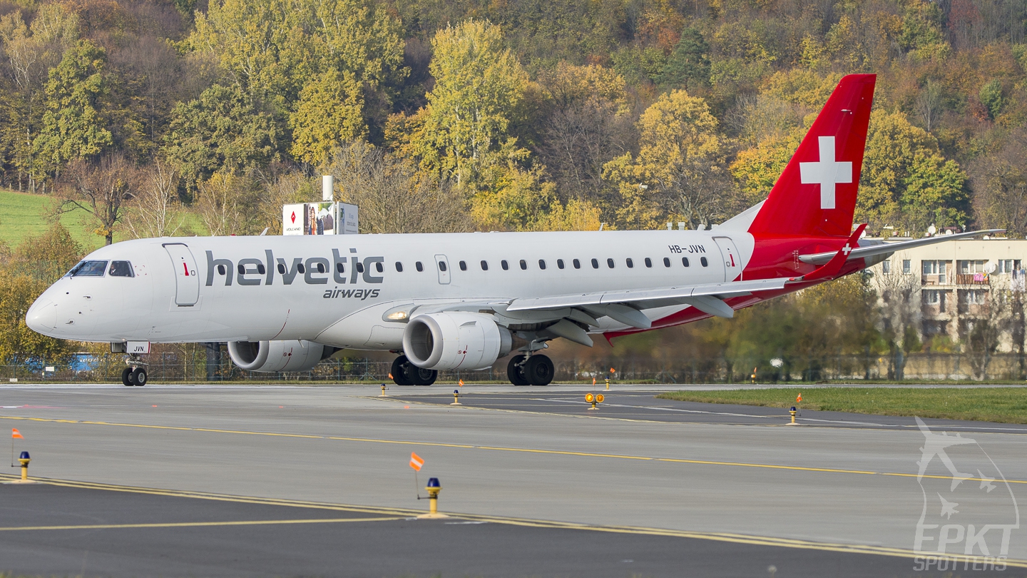 HB-JVN - Embraer 190 -100LR (Helvetic Airways) / Balice - Krakow Poland [EPKK/KRK]