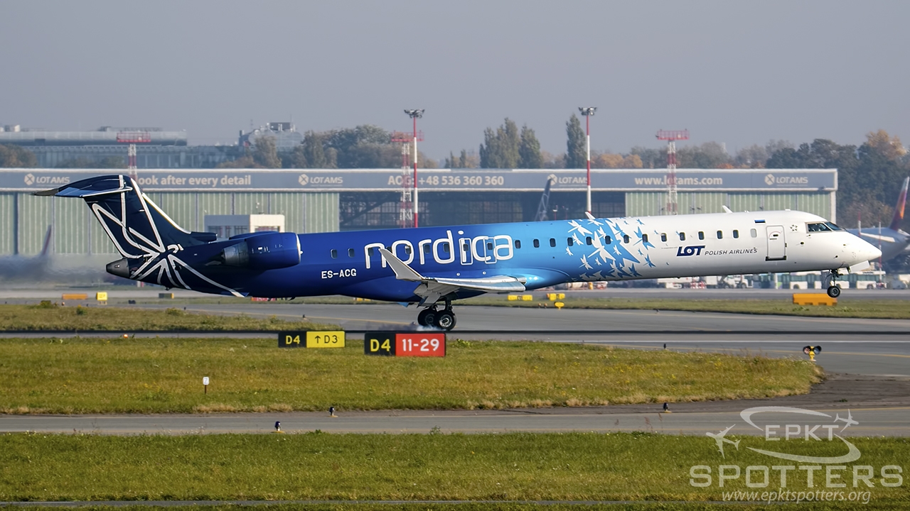 ES-ACG - Bombardier CRJ -900LR (Nordica) / Chopin / Okecie - Warsaw Poland [EPWA/WAW]