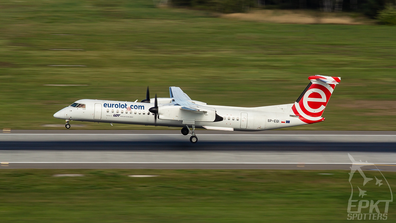 SP-EQI - Bombardier Dash 8 -Q402NextGen (EuroLOT) / Pyrzowice - Katowice Poland [EPKT/KTW]