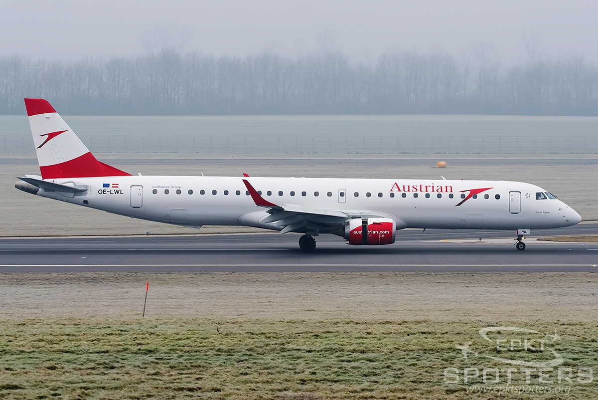 OE-LWL - Embraer 190 -200LR (Austrian Airlines) / Schwechat - Vienna Austria [LOWW/VIE]