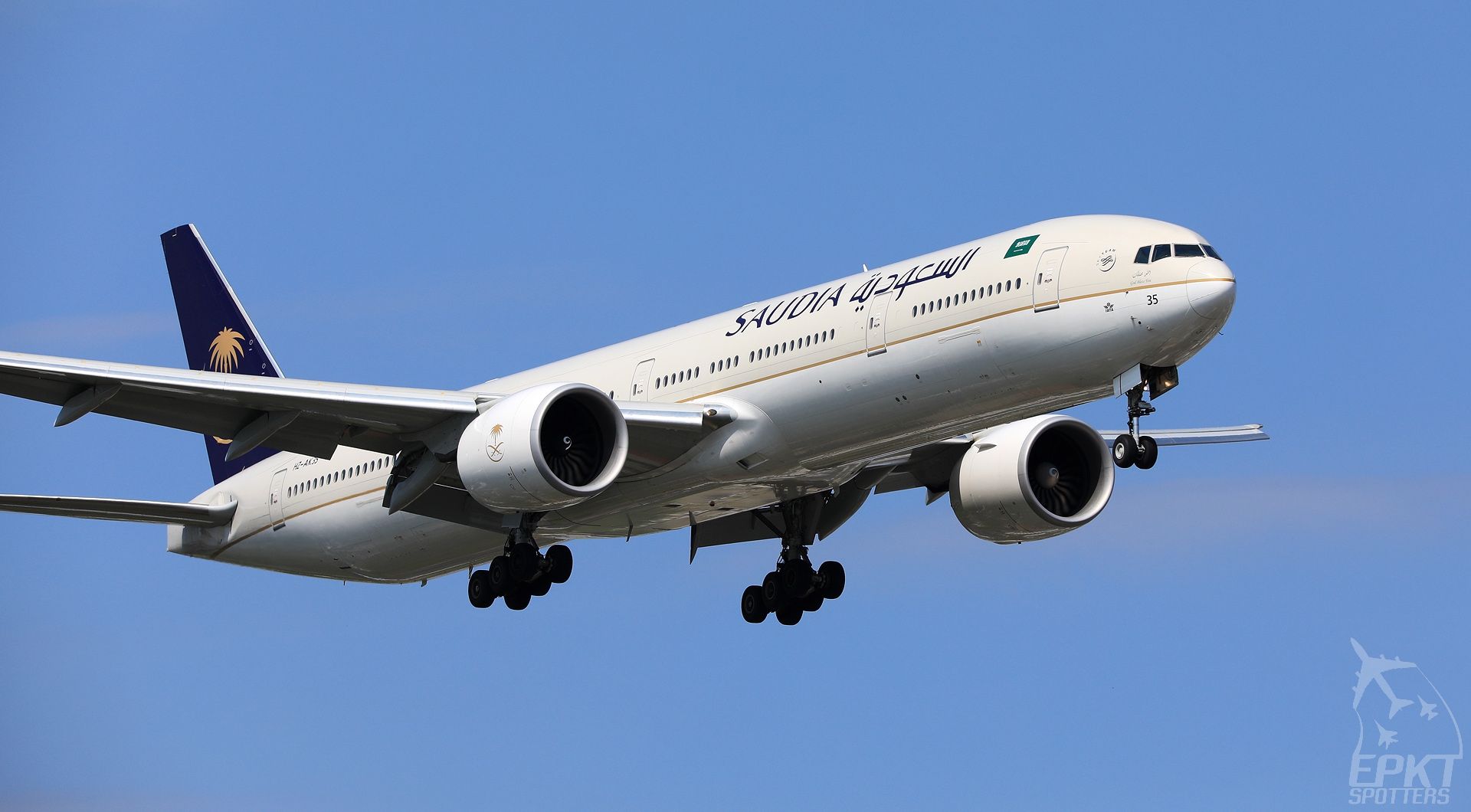 HZ-AK35 - Boeing 777 -3FG(ER) (Saudi Arabian Airlines) / Chopin / Okecie - Warsaw Poland [EPWA/WAW]