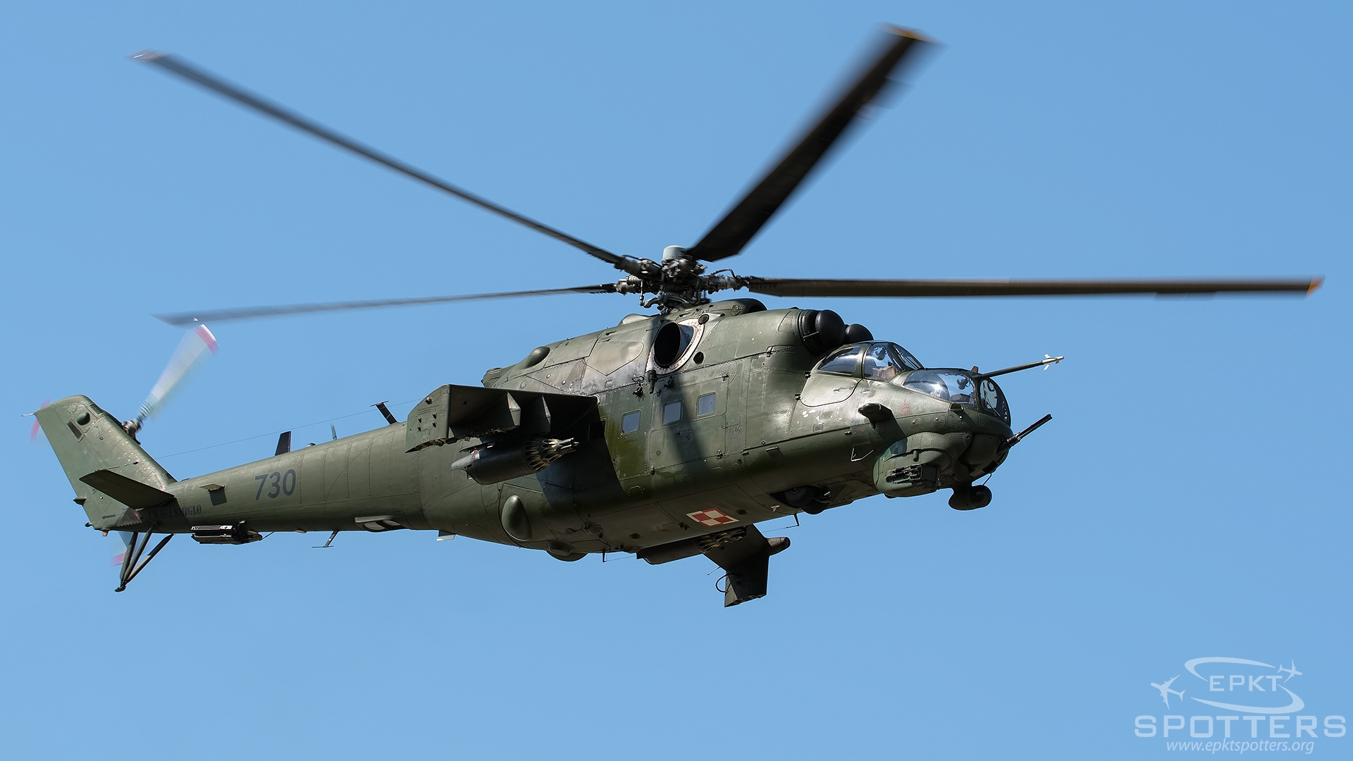 730 - Mil Mi-24 V Hind E (Poland - Army) / 23 Baza Lotnictwa Taktycznego - Minsk Mazowiecki Poland [EPMM/]