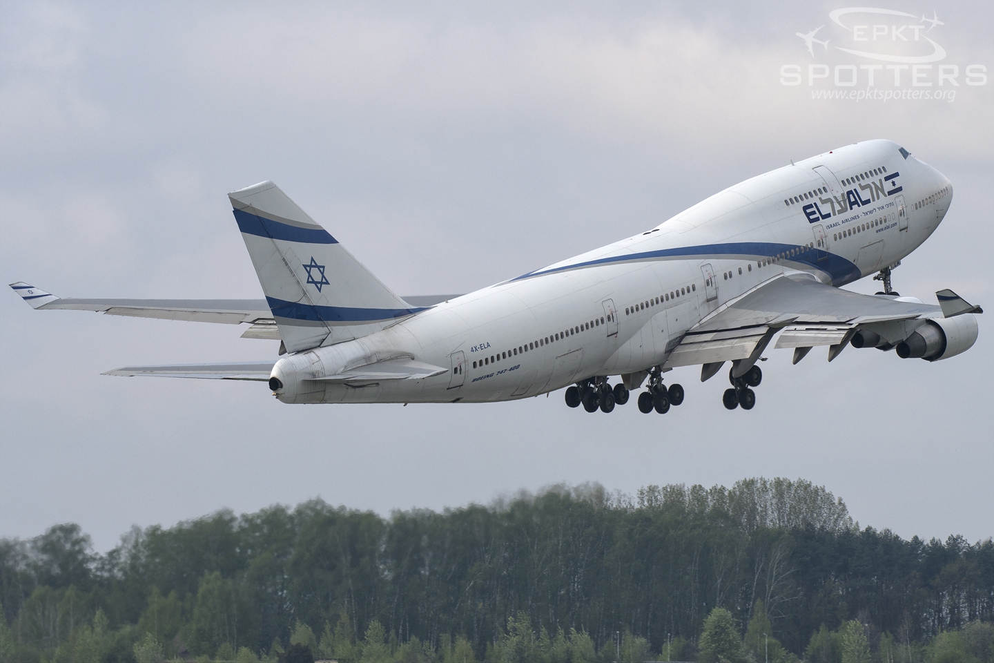 4X-ELA - Boeing 747 -458 (El Al Israel Airlines) / Pyrzowice - Katowice Poland [EPKT/KTW]